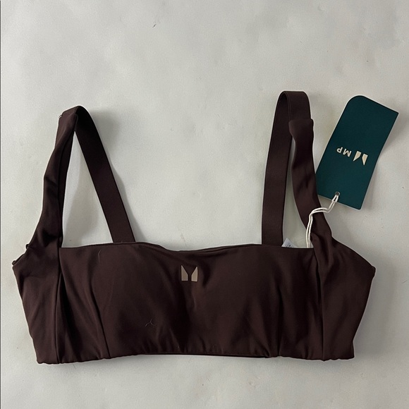 NWT MP Studio Open Back Sports Bra in Chocolate Brown Size Small - Picture 4 of 8